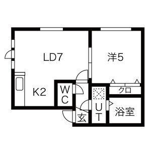 AMY-K(1LDK/2階)の間取り写真