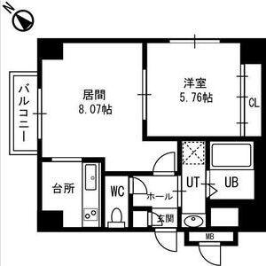 ラぺズマン宮の沢(1LDK/7階)の間取り写真