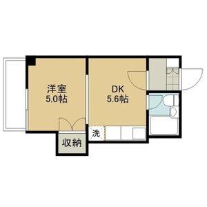 スペース南4条(1DK/9階)の間取り写真