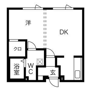 D-STUDIO(1DK/3階)の間取り写真