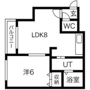 パラッツォ平岸(1LDK/3階)の間取り写真