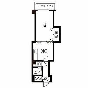 N28BLD(1DK/4階)の間取り写真