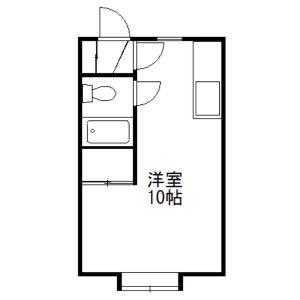 フレンドリーハウス(ワンルーム/2階)の間取り写真