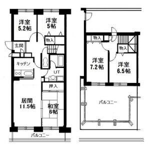 エスセーナ宮の丘公園(5LDK/9階)の間取り写真