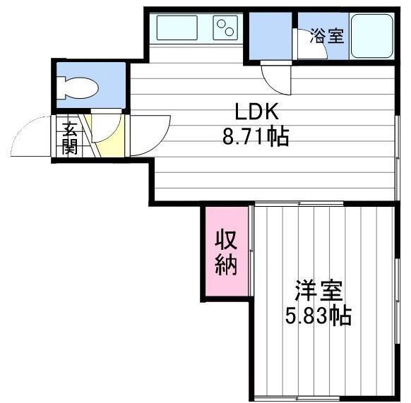 白石ガーデンヒルズ(1LDK/2階)の間取り写真