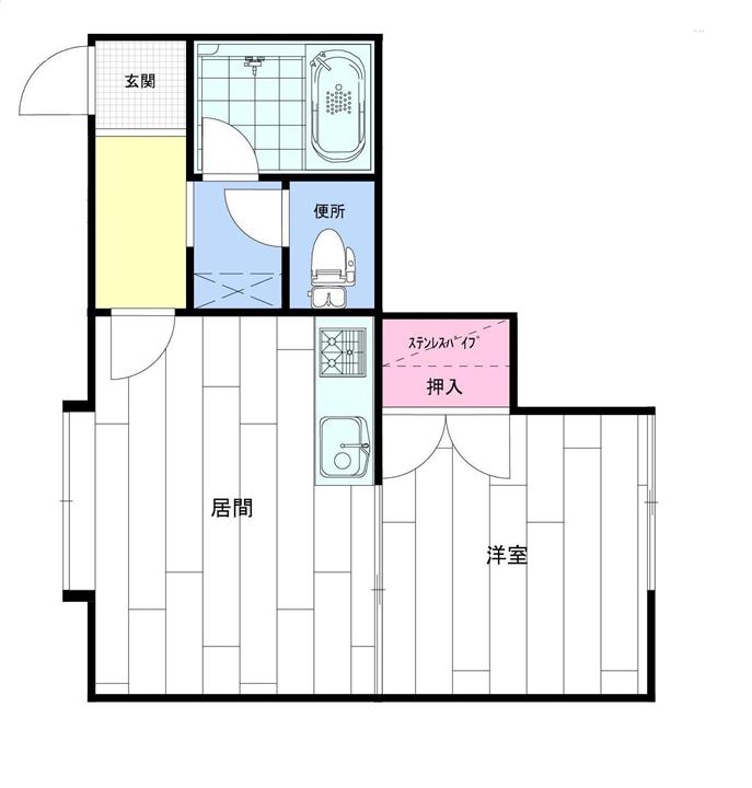 メゾンドリラ(1DK/3階)の間取り写真