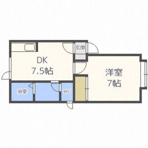 ドエル109(1DK/2階)の間取り写真