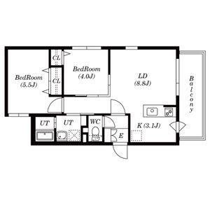 ステラトレス(2LDK/1階)の間取り写真
