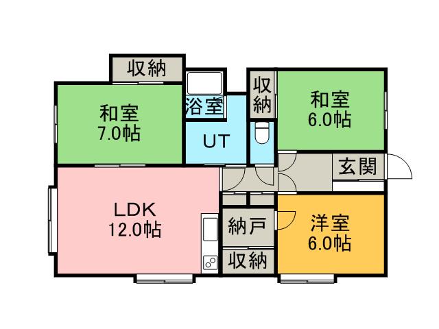 ヴィレッジM(3LDK/2階)の間取り写真