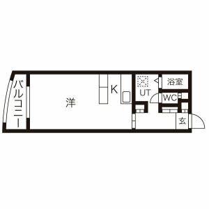 グレイシャス美園(1K/3階)の間取り写真