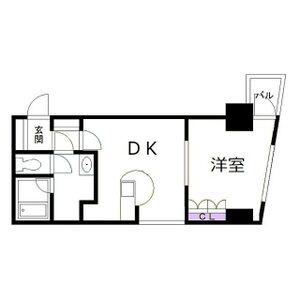 リヴィテージ中島公園(1DK/2階)の間取り写真