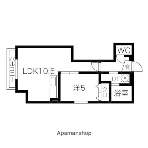 TURAN N20(1LDK/2階)の間取り写真