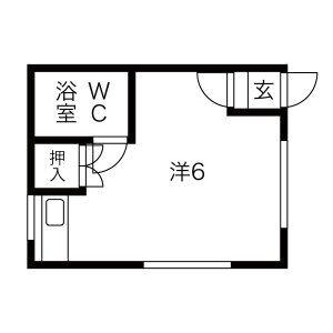 コーポフロンティア(ワンルーム/2階)の間取り写真