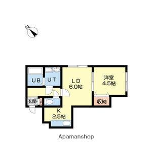 エスポワール豊平(1LDK/3階)の間取り写真