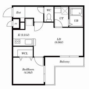 FAIRMONT TERRACE(1LDK/1階)の間取り写真