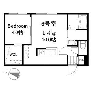 リーサ苗穂駅前(1LDK/5階)の間取り写真