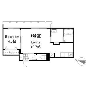 リーサ苗穂駅前(1LDK/1階)の間取り写真