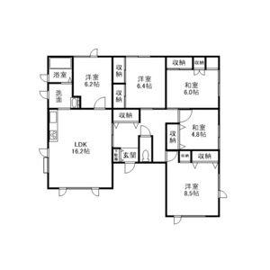 エンドレス西野(5LDK/3階)の間取り写真
