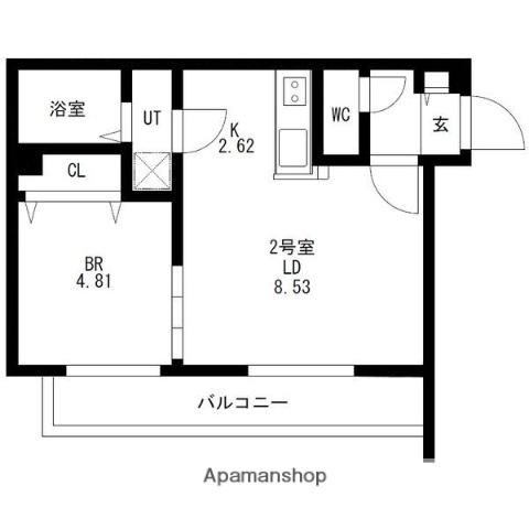 DESTINO RESIDENCIA715(1LDK/4階)の間取り写真
