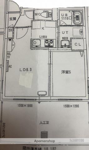 ロアジ美園(1LDK/1階)の間取り写真