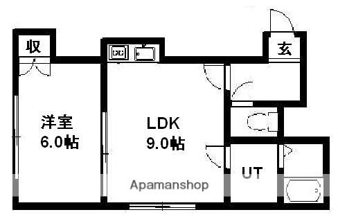ペブル平岸壱番館(1LDK/3階)の間取り写真