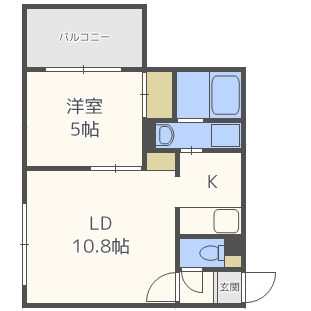 FELICE(1LDK/1階)の間取り写真