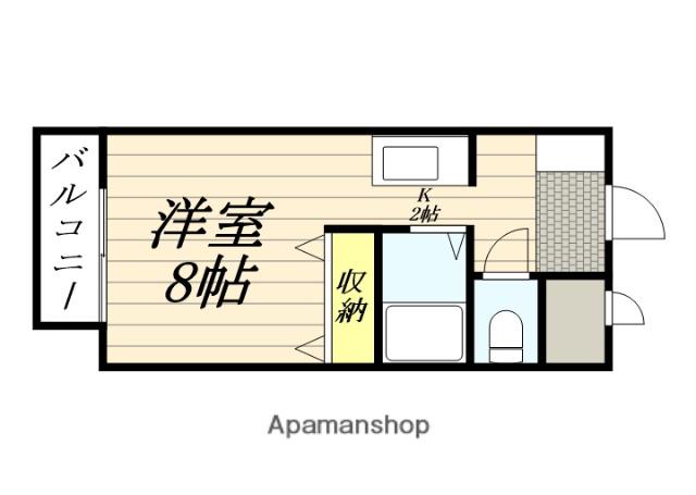 メゾンドムートン(1K/2階)の間取り写真