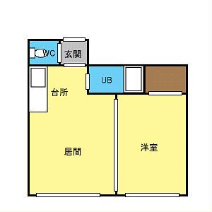 第7森宅建平岸ビル(1DK/4階)の間取り写真