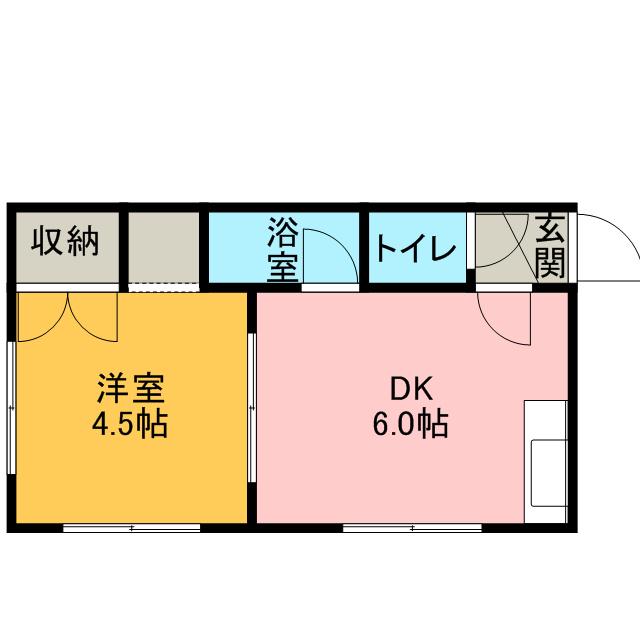 シシリアンルージュ白石(1DK/3階)の間取り写真