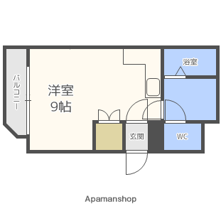 ΑNEXT澄川(1K/2階)の間取り写真