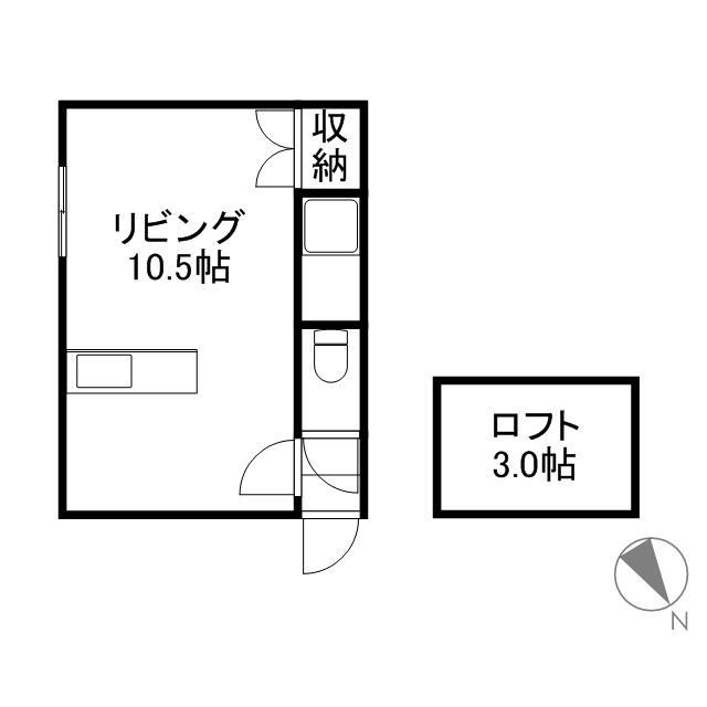 マクセル11/100(ワンルーム/2階)の間取り写真