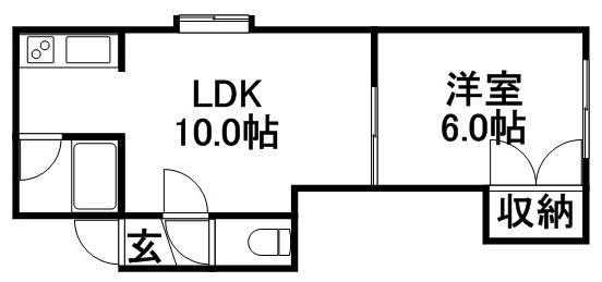 ラ・ネクステージ(1LDK/2階)の間取り写真