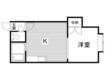 クルーズハウス平岸(1K/3階)の間取り写真