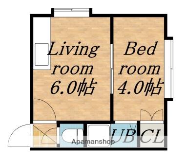 メゾンルピナス(1DK/2階)の間取り写真