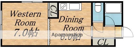 ファーストコート美園(1DK/3階)の間取り写真