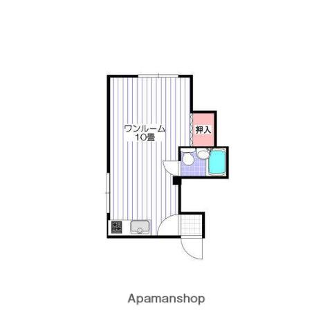 シャルマン平岡(ワンルーム/2階)の間取り写真