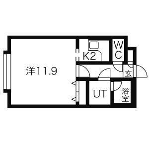 サンライズ文京台(1K/2階)の間取り写真