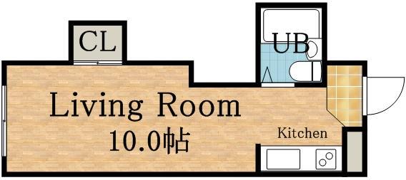 旭レジデンス(ワンルーム/3階)の間取り写真