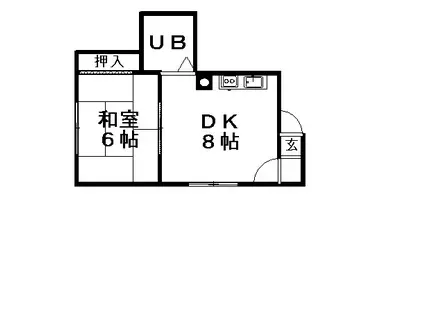コーポマタムラ(1DK/2階)の間取り写真
