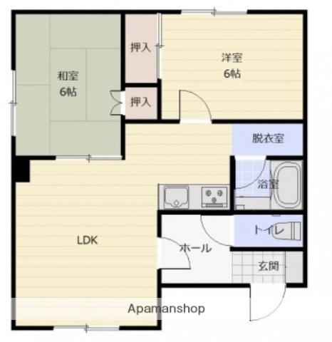 プラムハイツ(2LDK/2階)の間取り写真