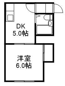 エイトハイツ(1DK/3階)の間取り写真