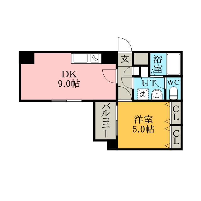ベルヴィコート豊平Ⅳ(1LDK/3階)の間取り写真