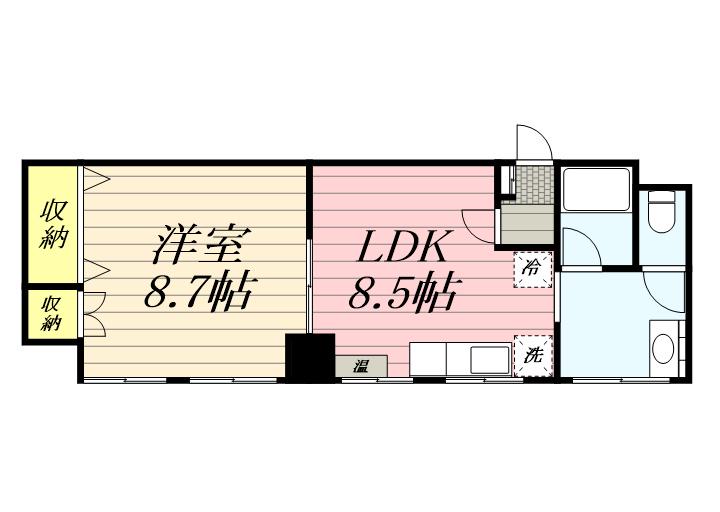 リルブランシュ(1LDK/5階)の間取り写真