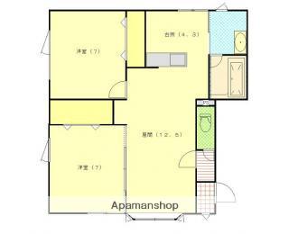 プロムナード南Ⅱ(2LDK/1階)の間取り写真
