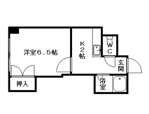 コスモス菊水(1K/10階)の間取り写真
