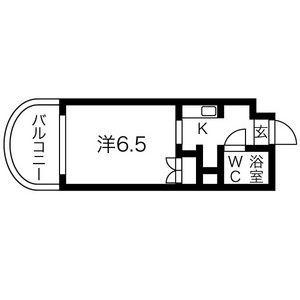グランバリュー白石(1K/4階)の間取り写真