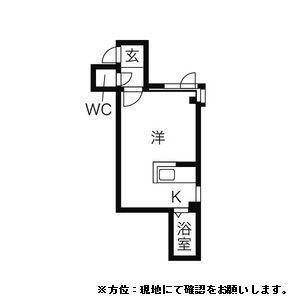 YTS40(ワンルーム/3階)の間取り写真