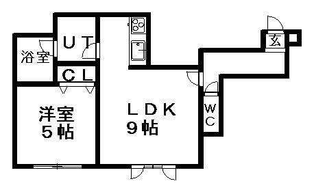 アマンプリ(1LDK/3階)の間取り写真