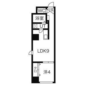 パークヒルズ中央12(1LDK/8階)の間取り写真