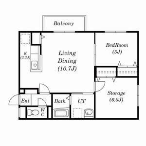 メゾンファイブエイト(2LDK/4階)の間取り写真